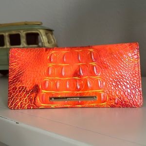 Brahmin Croc-embossed Leather Wallet